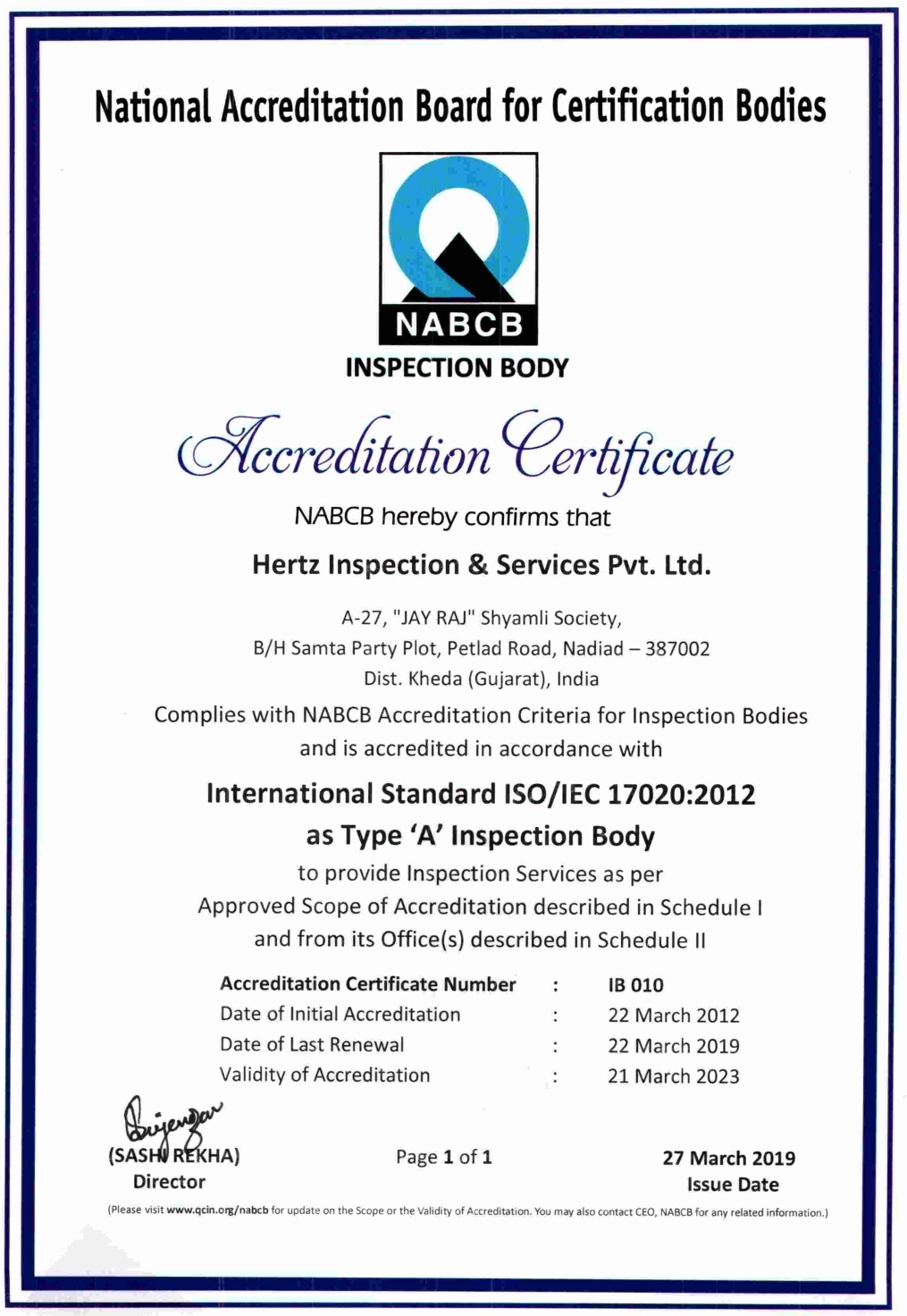 Accreditation, Approval & Membership
